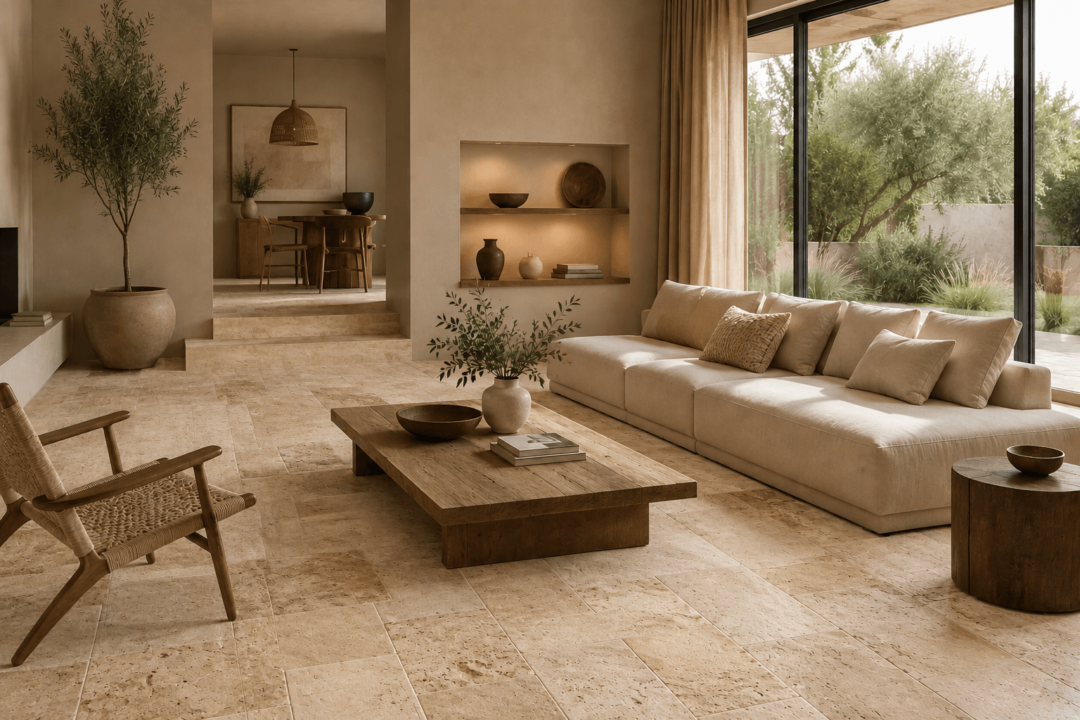 ¿Qué combina con el travertino? Ideas y colores para lograr espacios cálidos y elegantes | Vedek Revestimientos