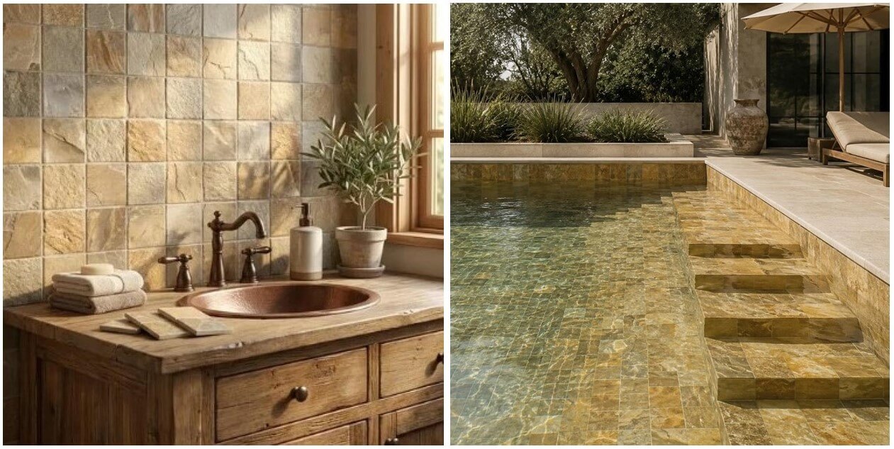 Capadocia y Positano: cerámicas 10x10 que llevan el color y la textura más allá de la piscina | Vedek Revestimientos