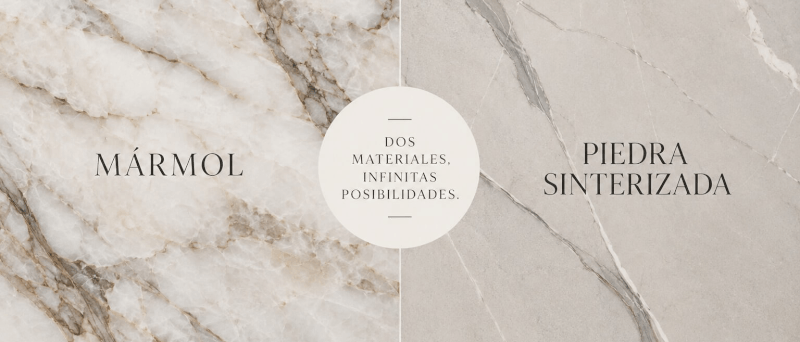 Piedra sinterizada vs mármol: diferencias | Vedek | Vedek Revestimientos