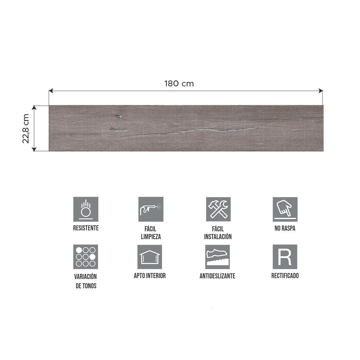 Piso Vinílico Símil Madera SPC Click Roble Siena 5mm  manta | Vedek Revestimientos