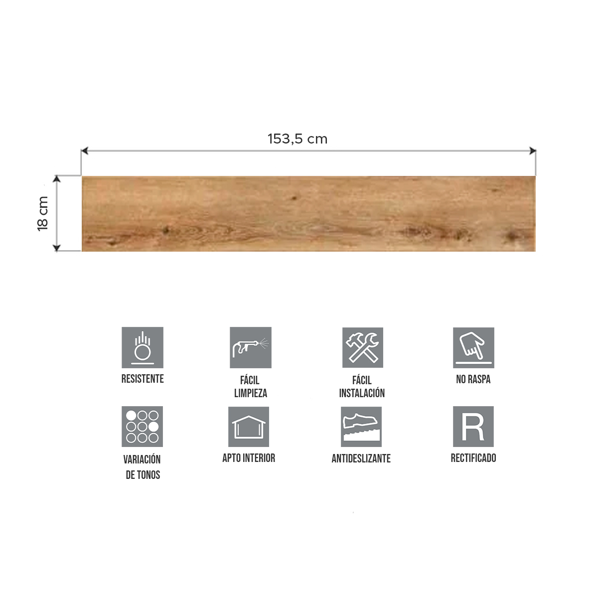 Piso Vinílico Símil Madera SPC Click Roble Millenium  | Vedek Revestimientos
