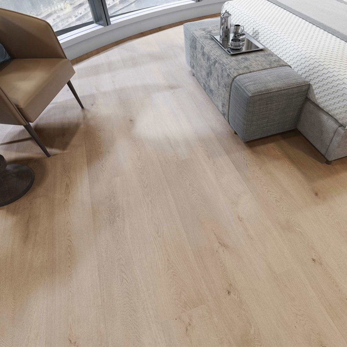 Piso Vinílico Símil Madera SPC Click Roble Tívoli 5mm con manta | Vedek Revestimientos