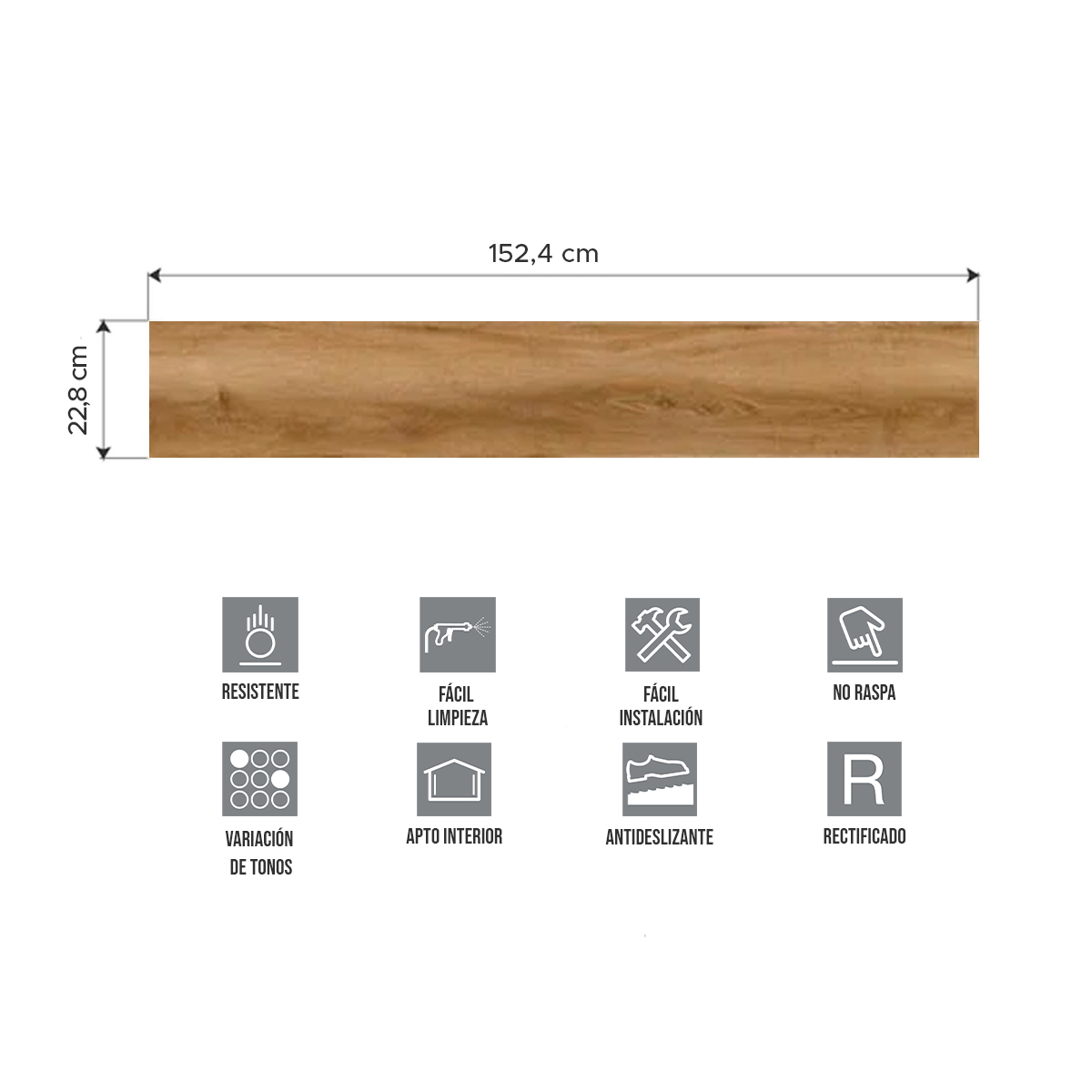 Piso Vinílico Símil Madera SPC Click Golden Oak 4mm | Vedek Revestimientos