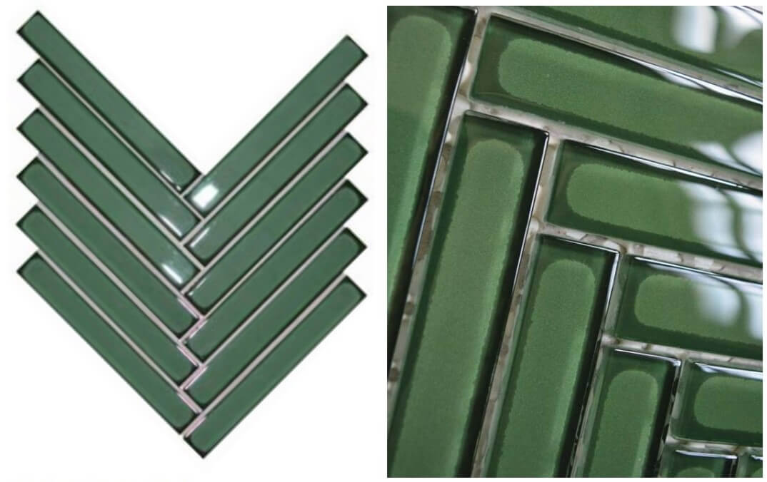 Mosaico Piú Bamboo Espiga Verde 2X14,8 CM | Vedek Revestimientos