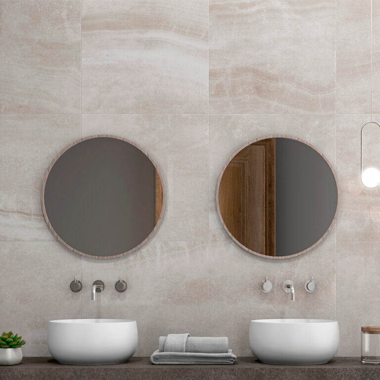 Porcelanato Símil Mármol Botticino Pulido RC 60X60 cm | Vedek Revestimientos