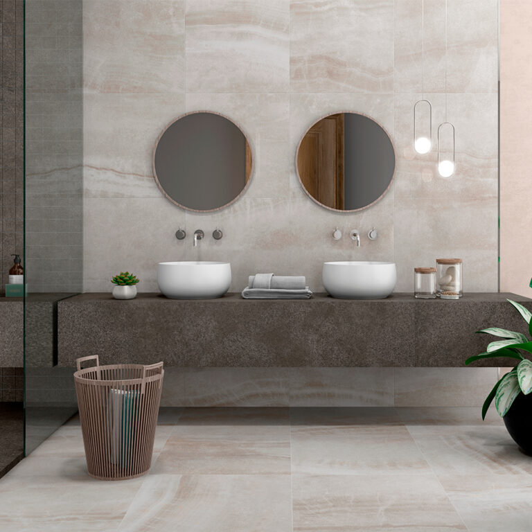 Porcelanato Símil Mármol Botticino Pulido RC 60X60 cm | Vedek Revestimientos