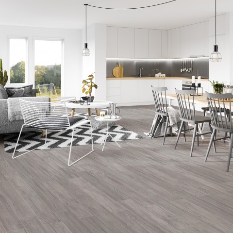 Porcelanato Símil Madera Madison Grey 20x120 cm