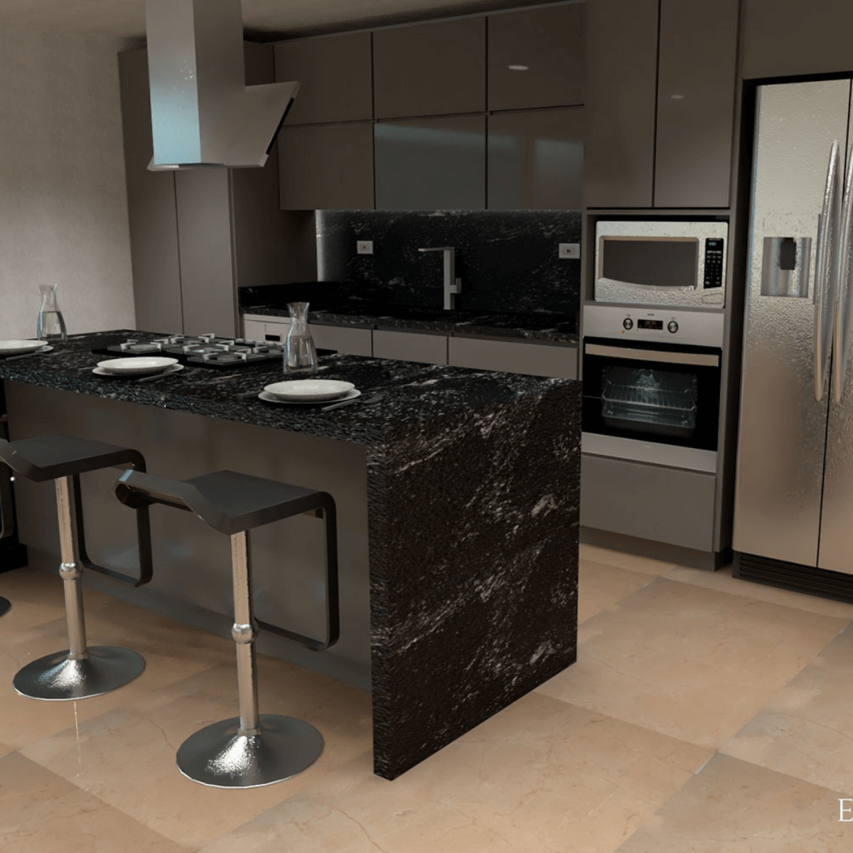 Granito Ebony Crystal | Vedek Revestimientos