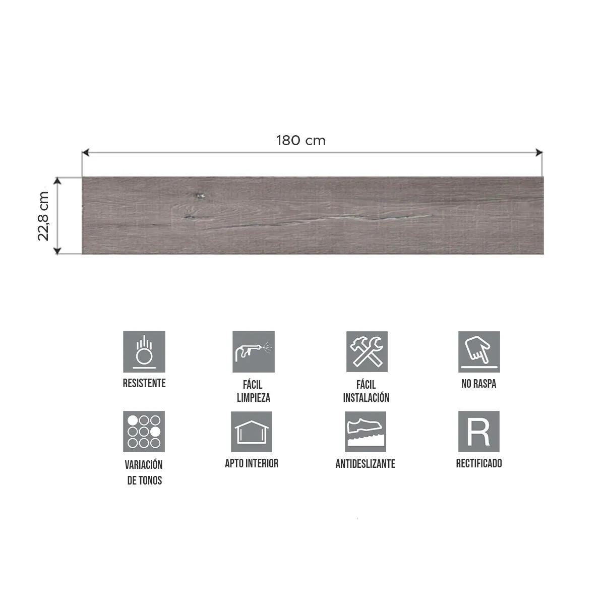 Piso Vinílico Símil Madera SPC Click Roble Siena 5mm  manta | Vedek Revestimientos