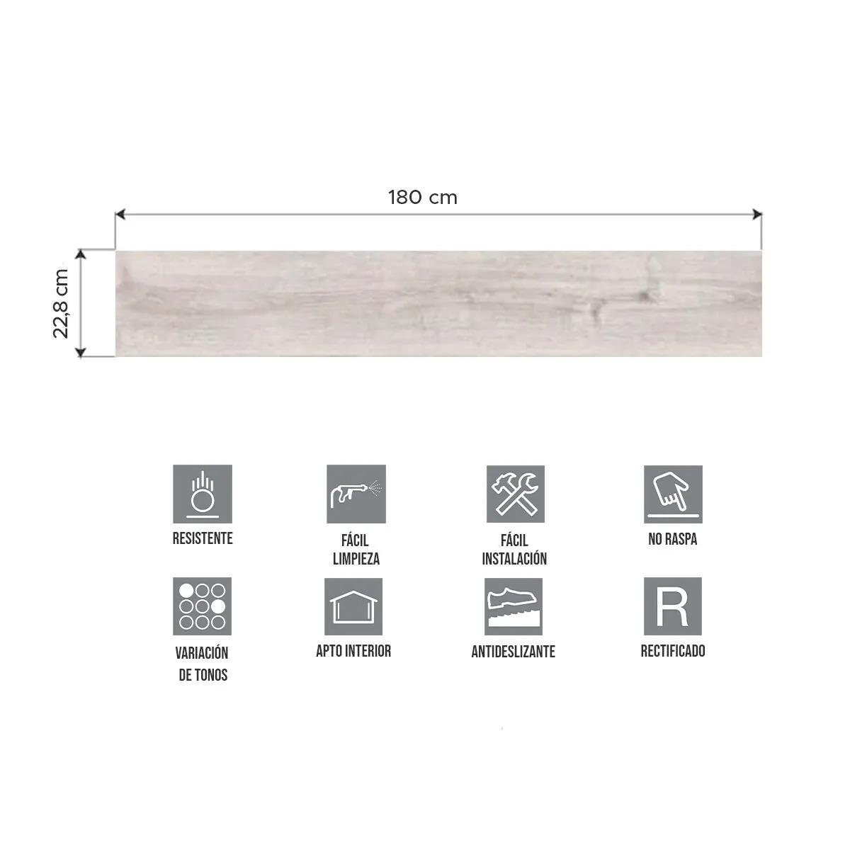 Piso Vinílico Símil madera SPC Click Roble Toscana 5mm con manta | Vedek Revestimientos