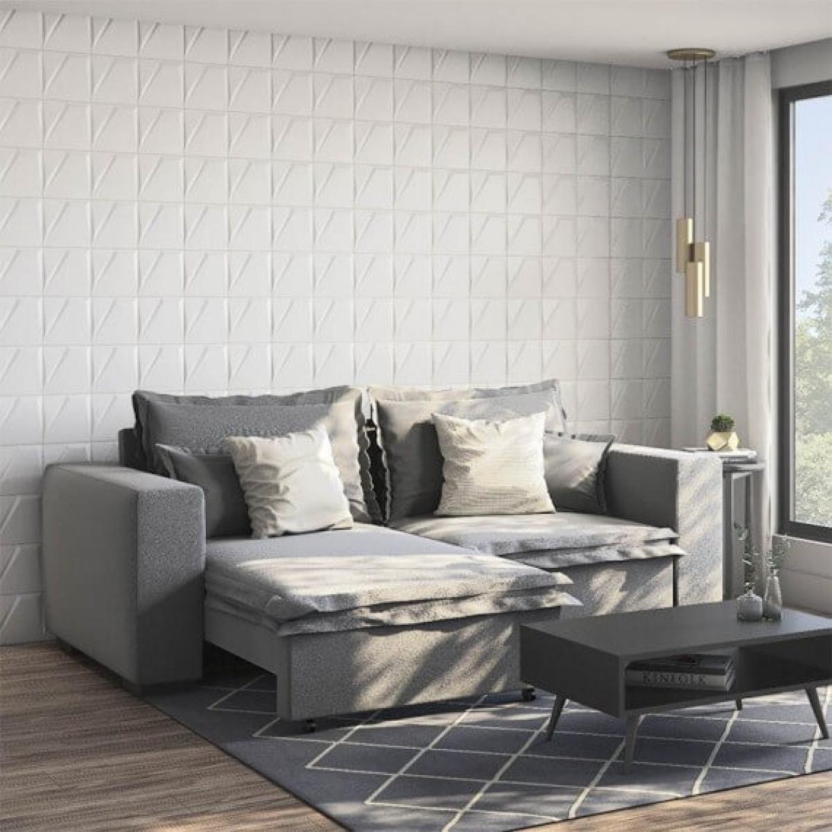 Cerámica Blanca Mate con Relieve 20x20 cm | Vedek Revestimientos