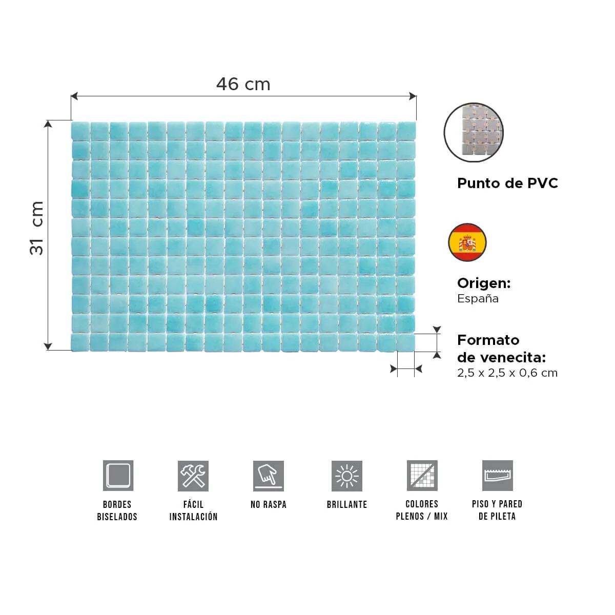 Venecitas Exclusive  Celeste  - PS40 | Vedek Revestimientos