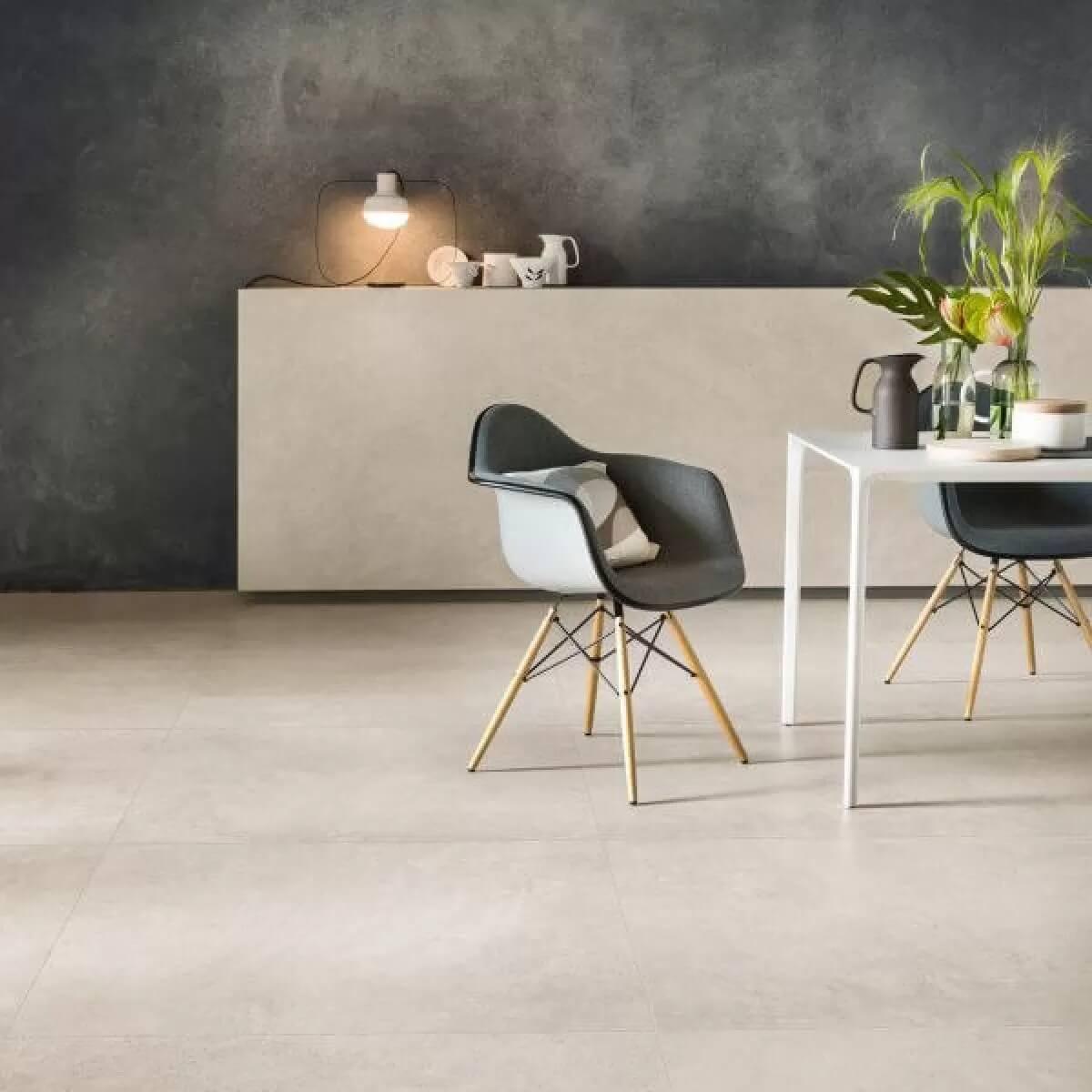 Porcelanato Simil Cemento Ark White 120x60 cm | Vedek Revestimientos