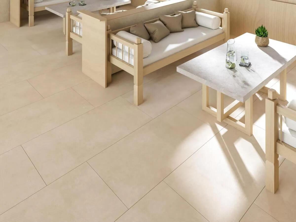 Porcelanato Simil Cemento Ark Ivory 120x60 cm | Vedek Revestimientos