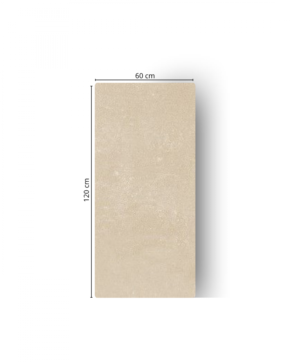 Porcelanato Simil Cemento Ark Ivory 120x60 cm | Vedek Revestimientos