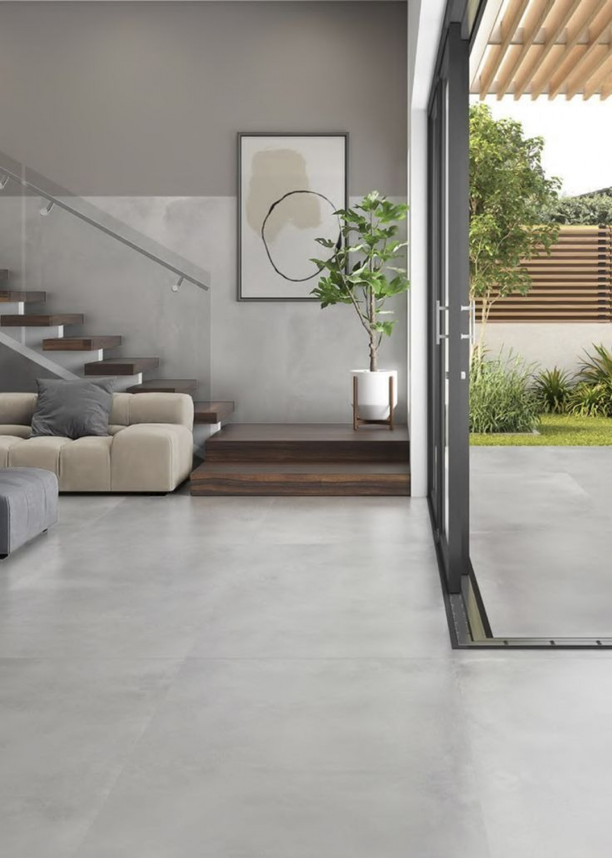 Porcelanato Simil Cemento York SGR Nat 120x120 cm | Vedek Revestimientos