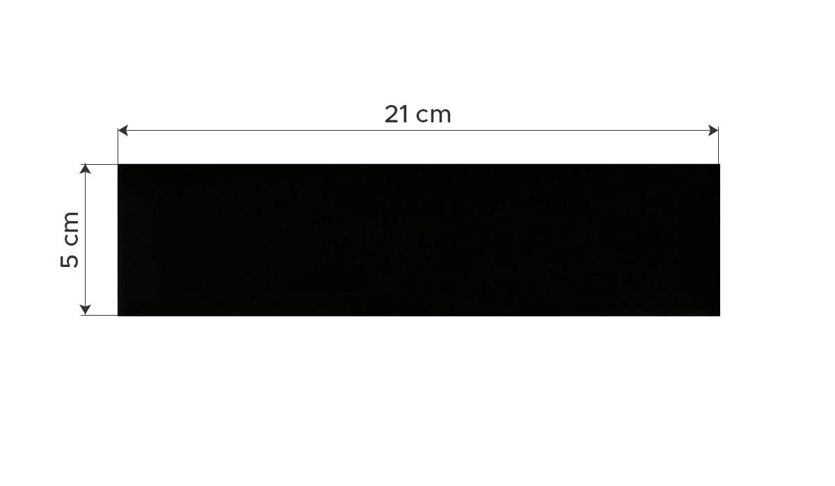 Cerámica Finlandia Preto Negro 5X21 CM | Vedek Revestimientos
