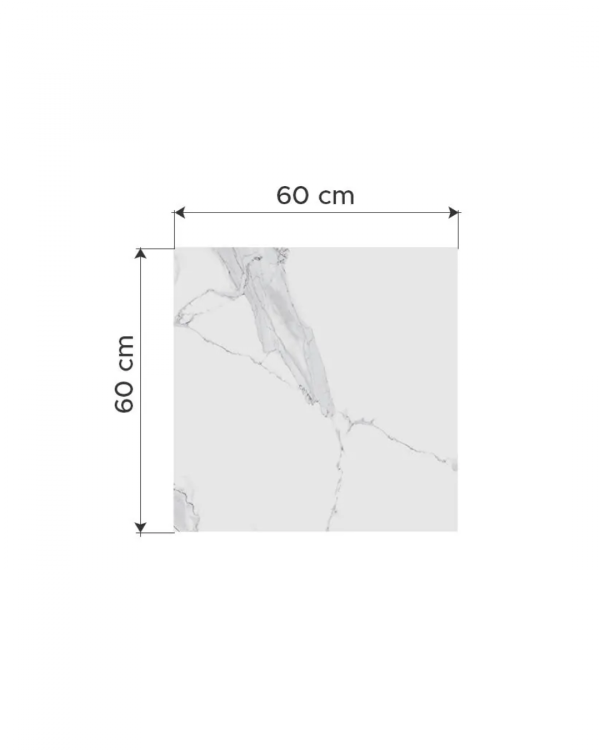 Porcelanato Calacatta Blanco 60x60 cm | Vedek Revestimientos