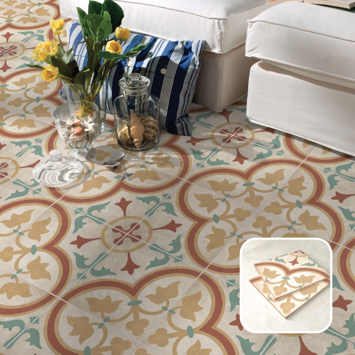 Porcelanato Piú Simil Calcáreo Cartagena 20X20 CM | Vedek Revestimientos