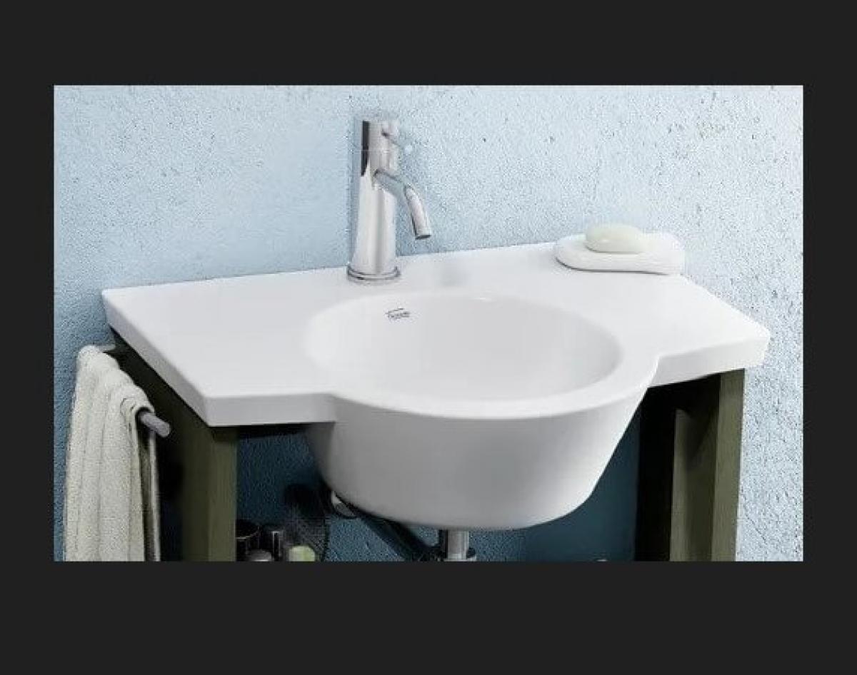 Lavatorio 65 cm 1 agujero Ferrum - Línea Marina | Vedek Revestimientos