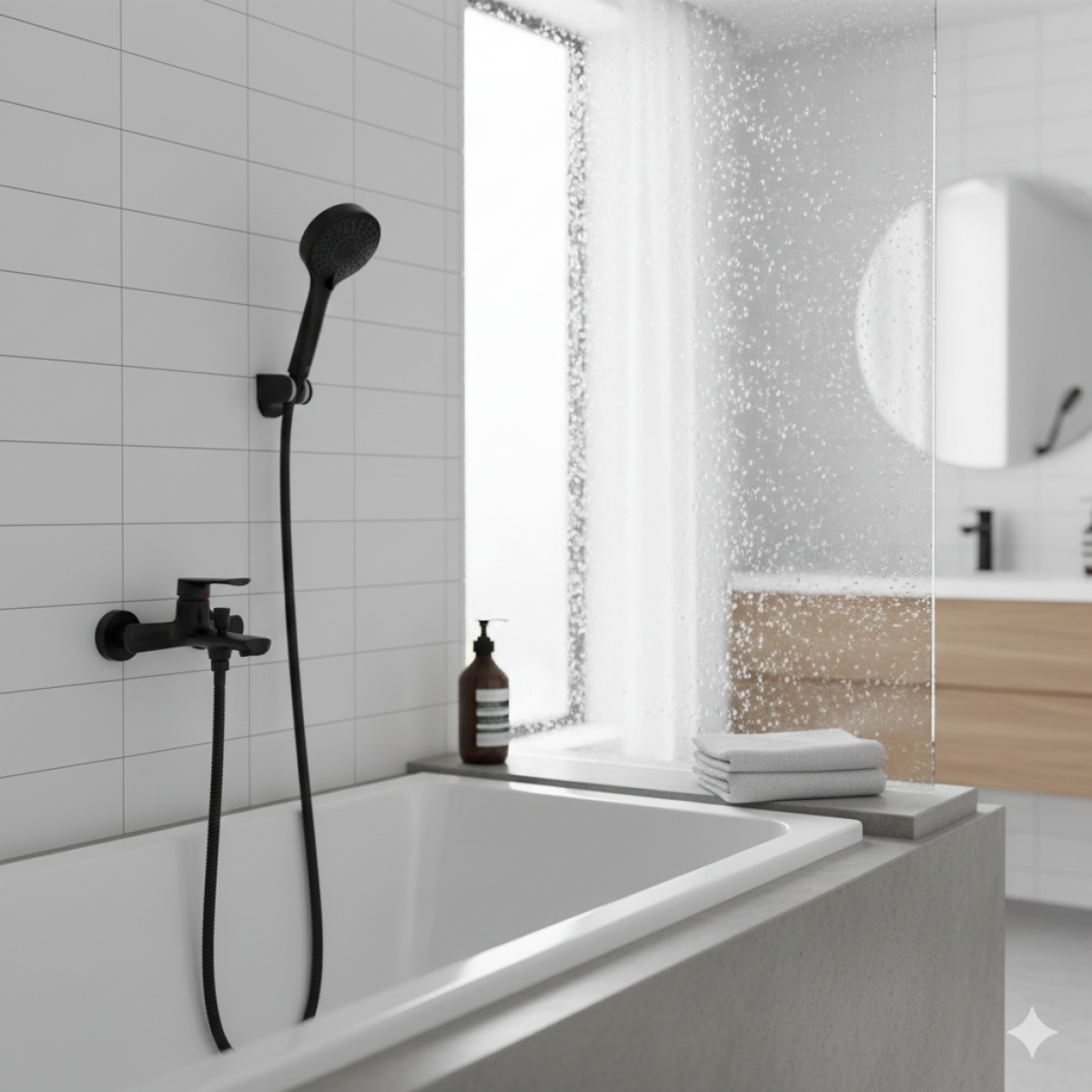 Grifería Monocomando Para Ducha Negro Mate FV-Línea Aromo | Vedek Revestimientos