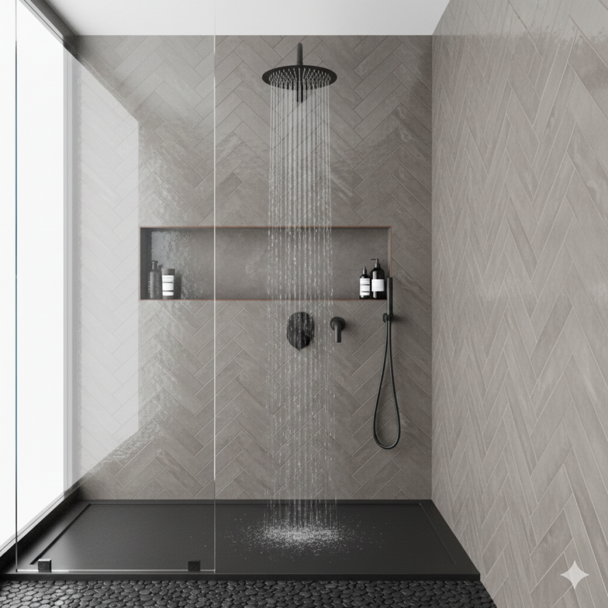 Grifería Peirano  para Ducha Fabric Negro Mate | Vedek Revestimientos