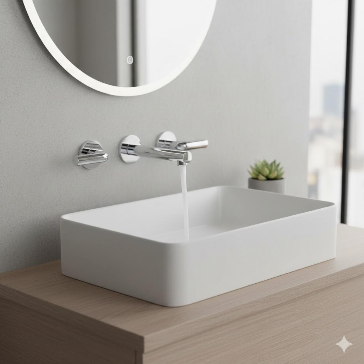 Griferia Peirano Pared Lavatorio Live | Vedek Revestimientos