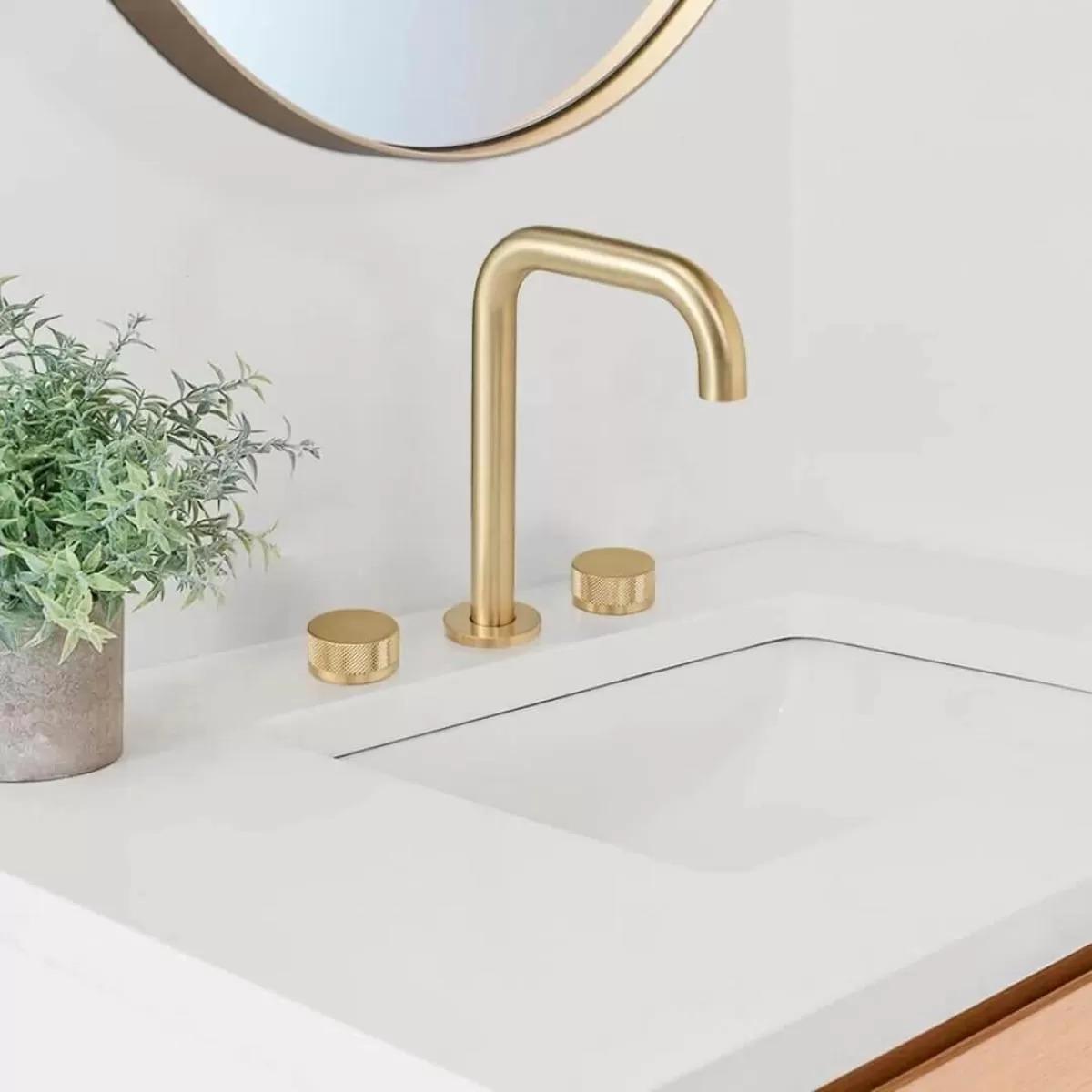 Griferia Peirano Para Baño Fabric Gold | Vedek Revestimientos