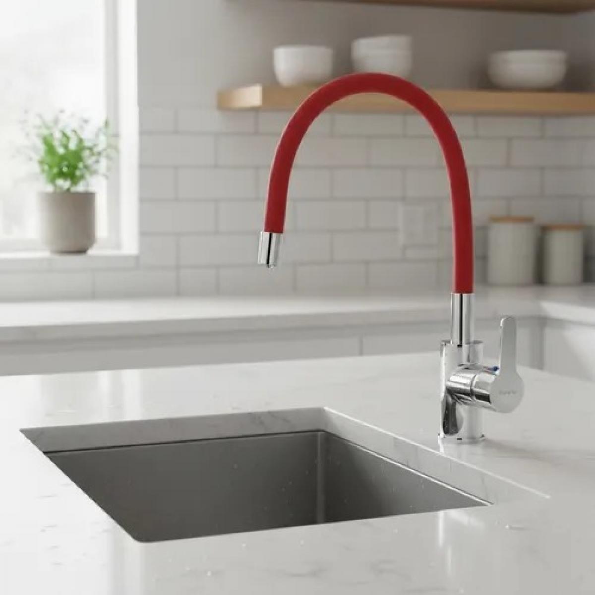 Griferia Peirano Monocomando Cocina Colors Rojo | Vedek Revestimientos