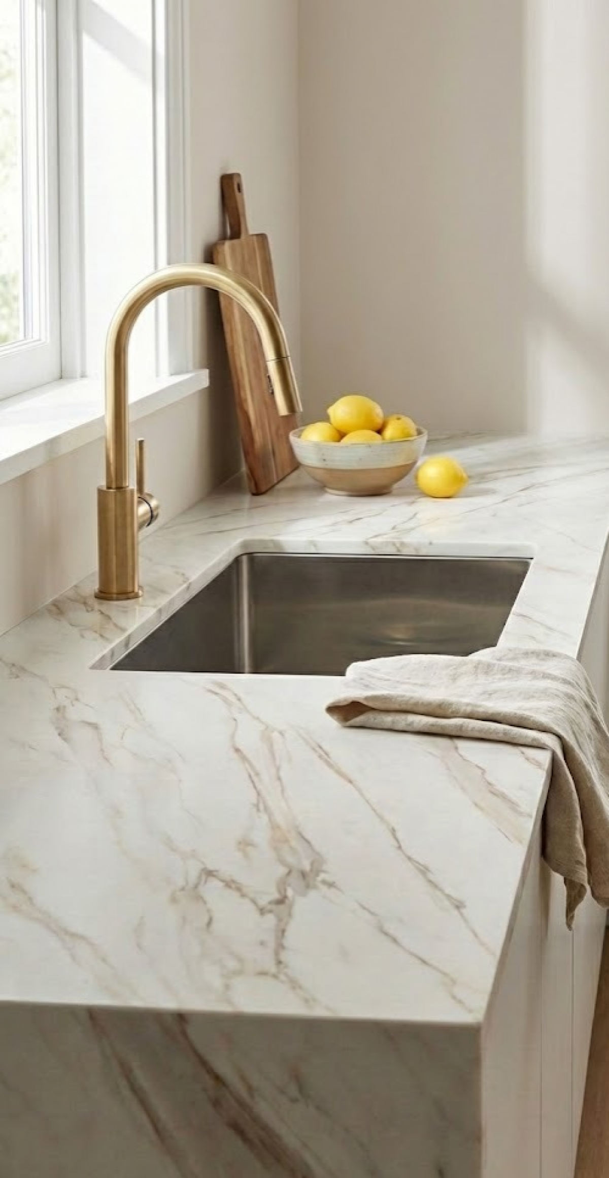 Statuario Gold - Piedra Sinterizada Vedek | Vedek Revestimientos