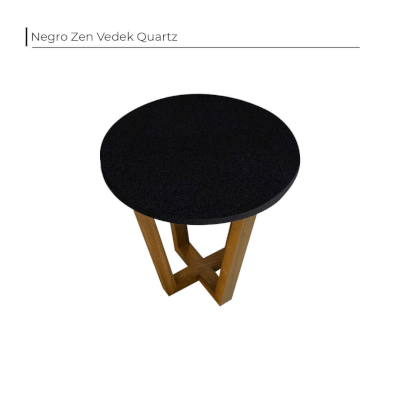 Tapa de Mesa Ratona - Cuarzo Negro Zen | Vedek Revestimientos