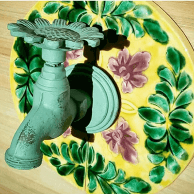 Griferia Robinet Para Jardin Margarita Patinada | Vedek Revestimientos