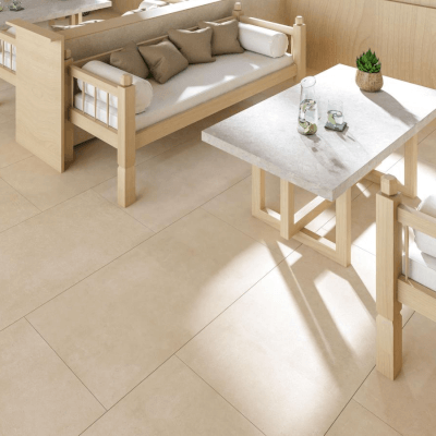Porcelanato Simil Cemento Ark Ivory 120x60 cm | Vedek Revestimientos