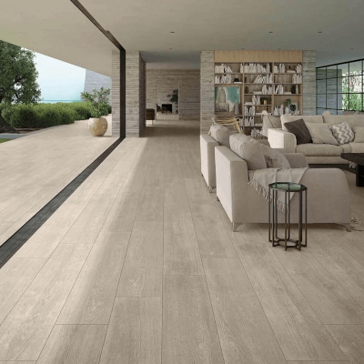 Porcelanato Símil Madera Larix Gris RC Slip-Stop  23x120 cm | Vedek Revestimientos