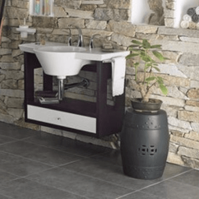 Lavatorio 85 cm 3 agujeros Ferrum - Línea Marina | Vedek Revestimientos