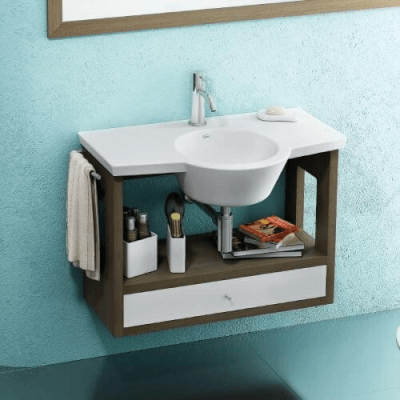 Lavatorio 1 Agujero 85 cm Ferrum - Línea Marina | Vedek Revestimientos