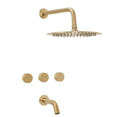 Grifería Peirano Ducha Fabric Gold | Vedek Revestimientos